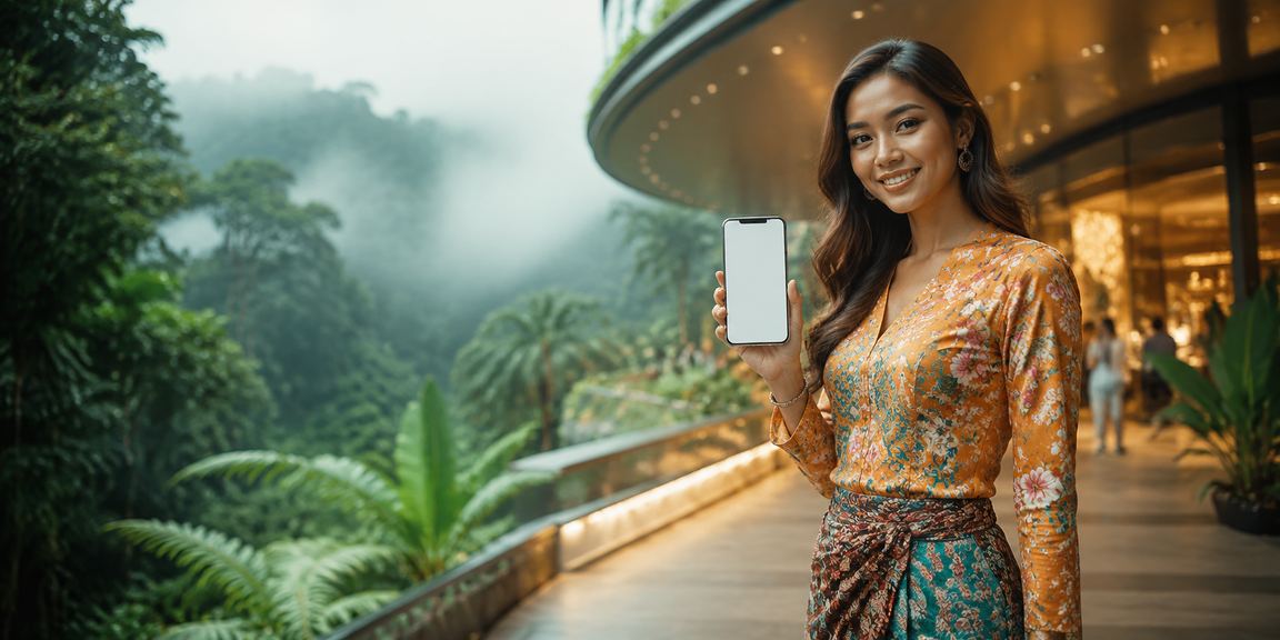 The bearbrick88 casino app in use at Genting Highlands against an evening backdrop